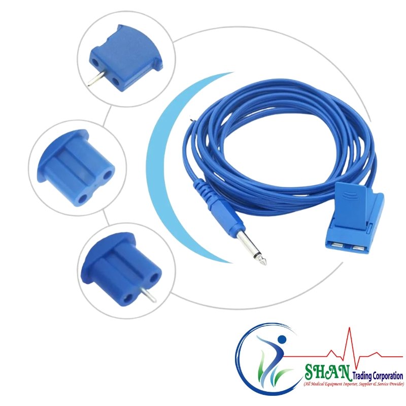 Diathermy Patient Plate Cable – Surgical & OT Equipment | Shan Trading Corporation