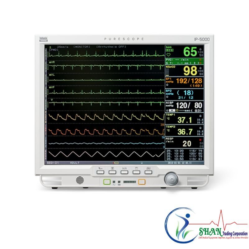 Infunix IP5000 advanced multi-parameter patient monitor with color display