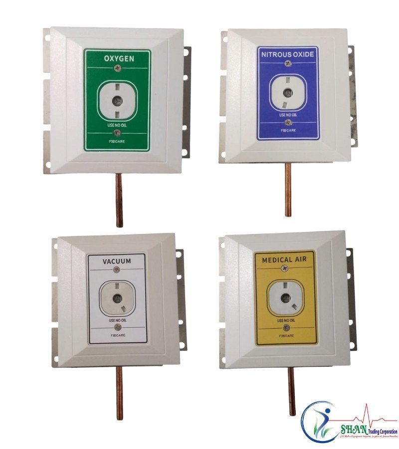 Medical Gas Outlet Set (O₂, N₂O, Vacuum, Air) – American Port Medical Gas Outlets Set – Oxygen, Nitrous Oxide, Vacuum, Air (American Port)