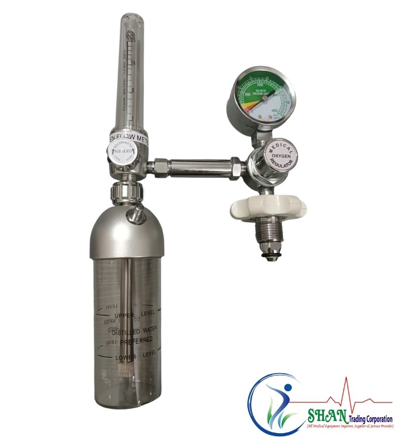 Fibcare Oxygen Flow Meter for Cylinder – Silver (China) Fibcare Silver Oxygen Flow Meter for Cylinder – Medical Oxygen Regulator from China