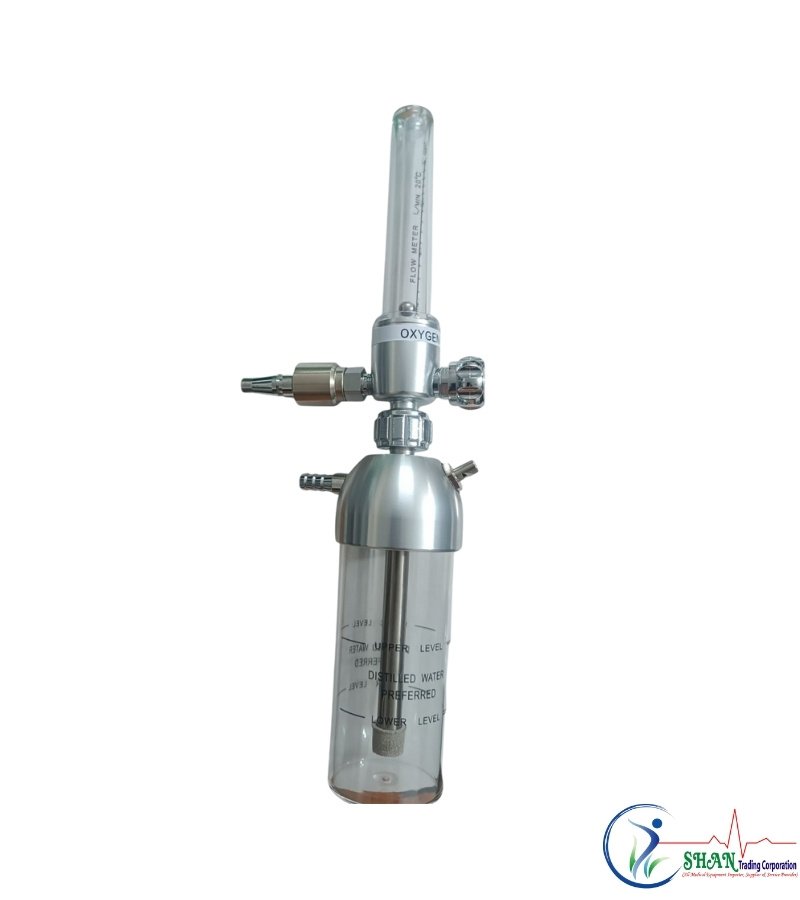 Fibcare Wall Type Oxygen Flowmeter – Silver (British & American Port) Fibcare Wall Type Oxygen Flowmeter British and American Port Silver